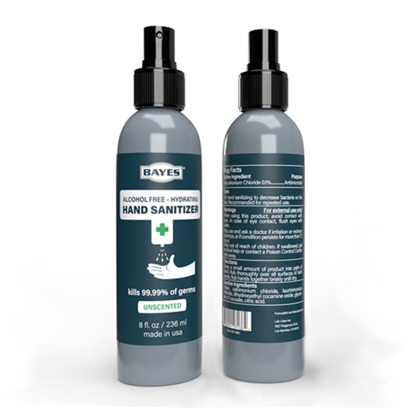 Bayes Alcohol Free Hydrating Hand Sanitizer – 8oz.
