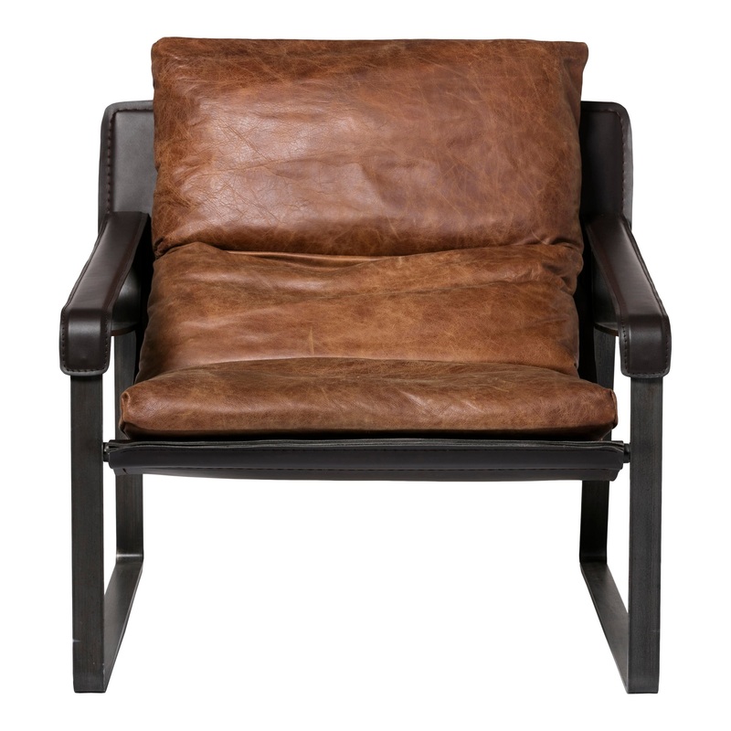 Luxury Sculpted Leather Lounge Chair