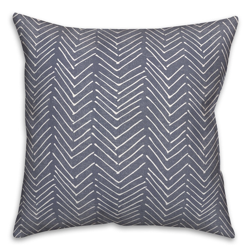 Scribble 14 Outdoor Square Pillow Cover & Insert Designs Direct Creative Group Color: Blue Size: 18″ x 18″