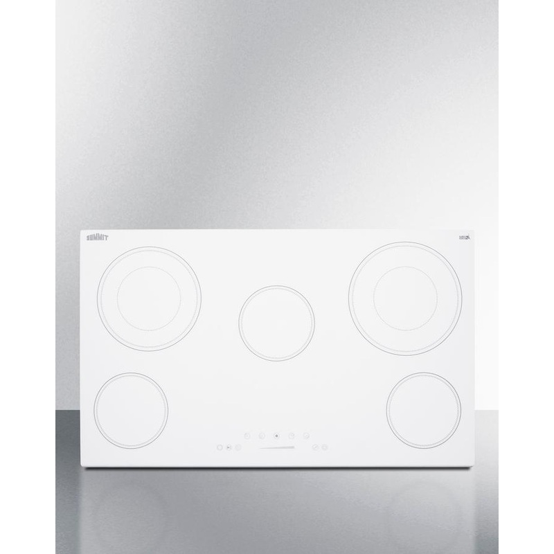 Summit CR5B36TXW 36″ Wide 208-240v 5-burner Radiant Cooktop