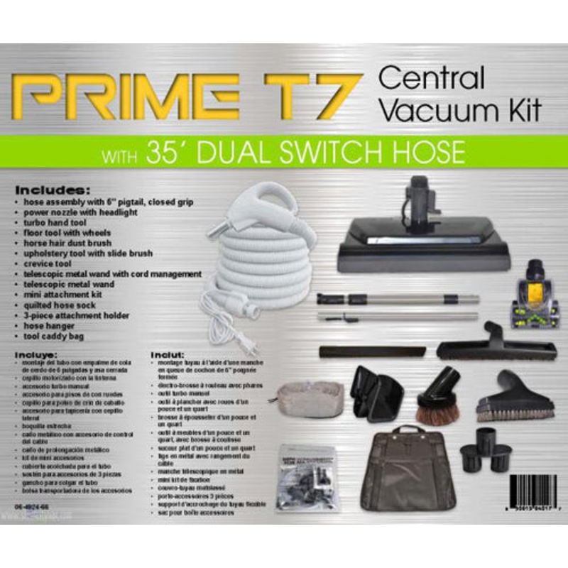 Titan Prime T7 Central Vacuum Kit 35ft Pigtail
