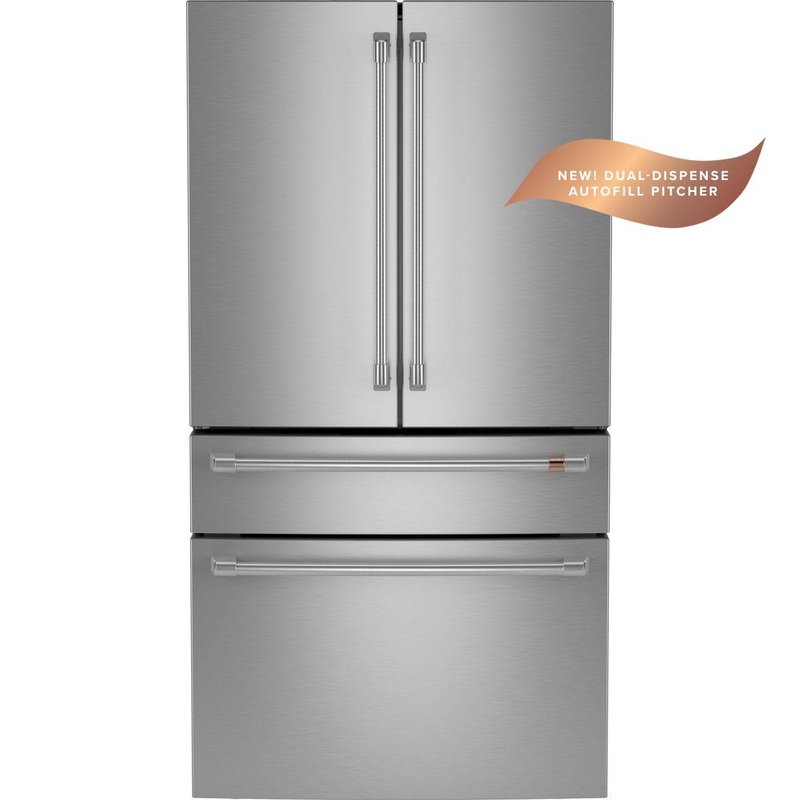 Cafe CJE23DP2WS1 CAF(EBACK) ENERGY STAR 23.2 Cu. Ft. Smart Counter-Depth 4-Door French-Door Refrigerator With Dual-Dispense AutoFill Pitcher