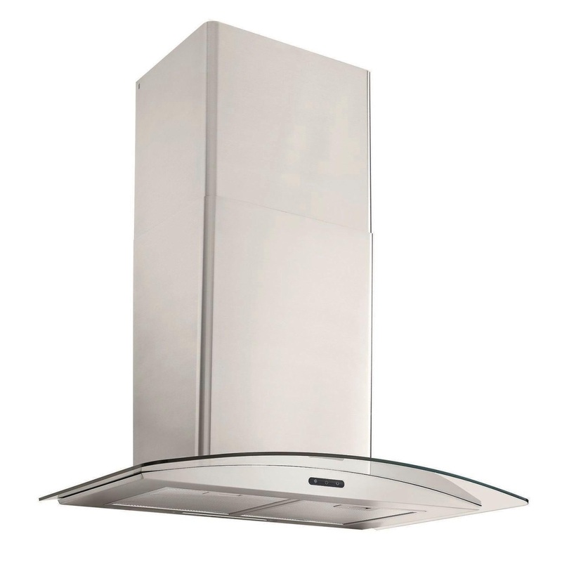 EW4630SS Broan Elite EW46 Series 30-Inch Convertible Curved Glass Chimney Range Hood, 460 Max Blower CFM, Stainless Steel