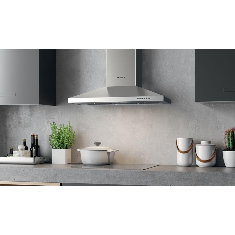 Faber DAMA30SSV2 30″ Pyramid Shape Wall Hood With Variable Air Management
