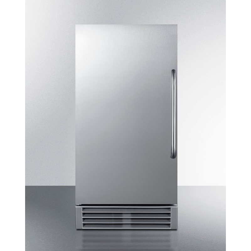 Summit BIM44GCSSADA 15″ Wide 50 Lb. Ada Compliant Commercially Listed Clear Icemaker With Automatic Defrost, Internal Pump, And Complete Stainless Steel Exterior