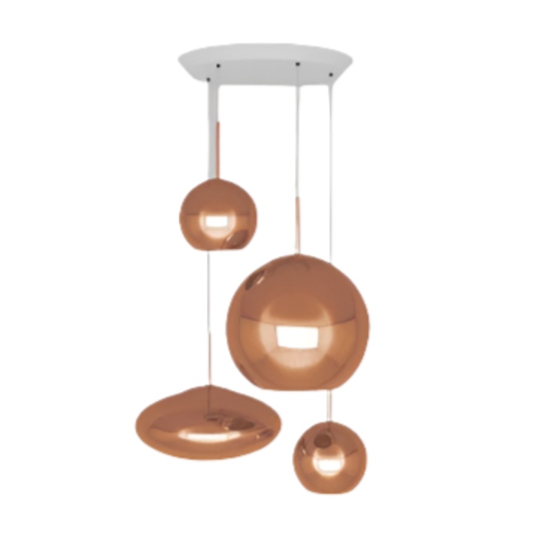 Copper LED Range Round Pendant System