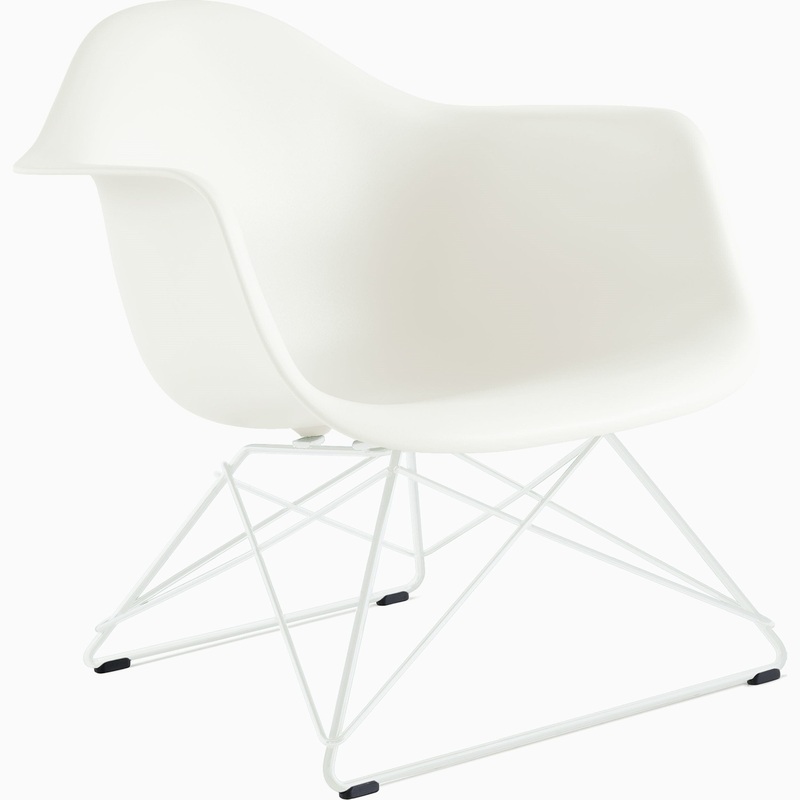 Eames Molded Fiberglass Armchair With Low Wire Base