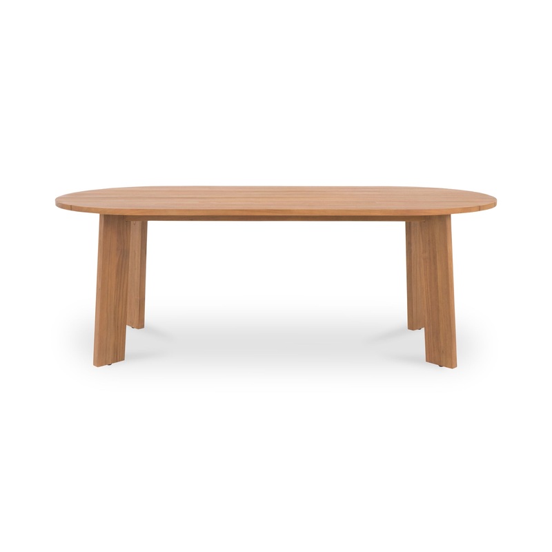 Sophisticated Angular Oval Outdoor Table