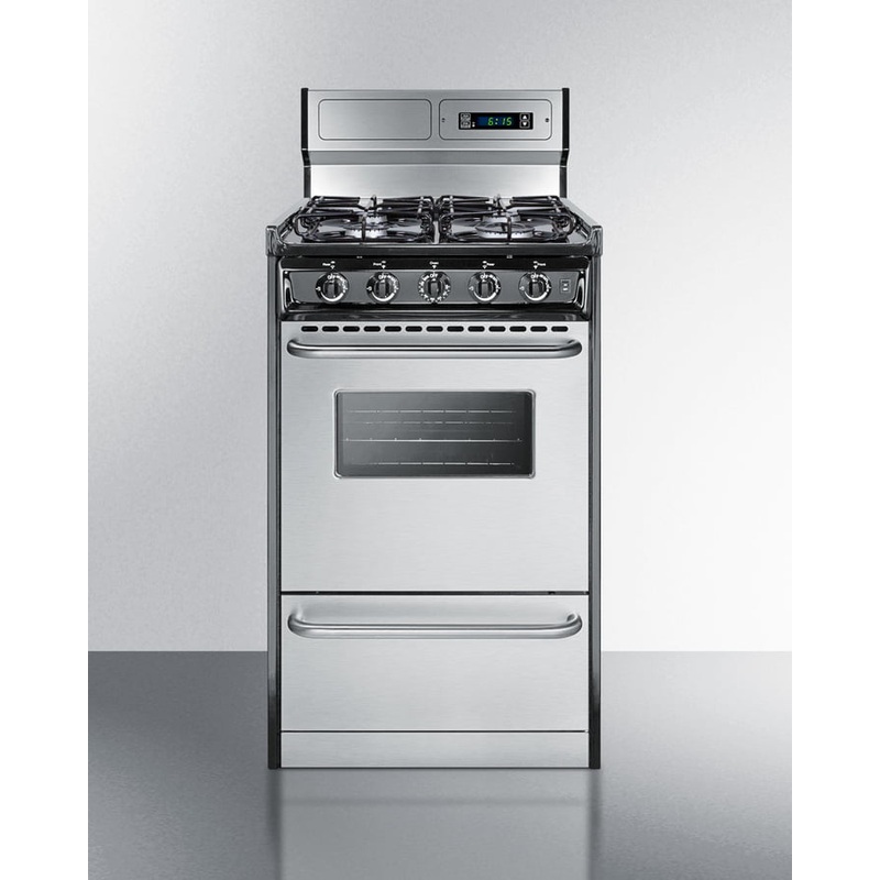 Summit TTM13027BKSW 20″ Wide Gas Range