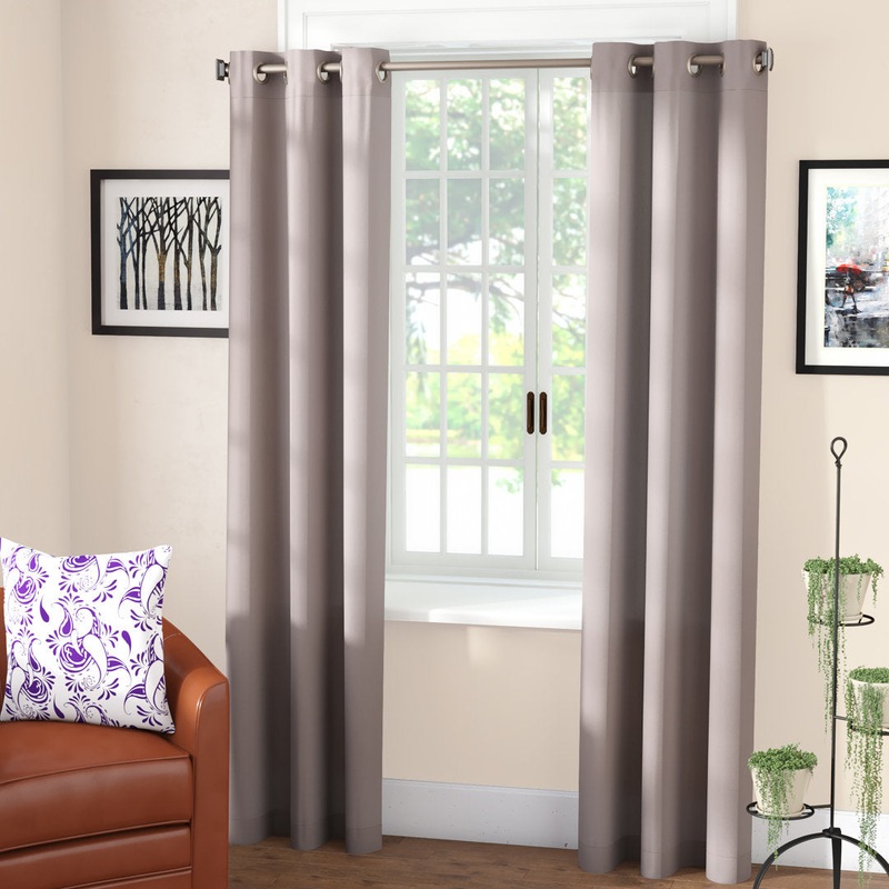 Wayfair Basics Room Darkening Grommet Curtain Panel Wayfair Basics Curtain Color: Gray Size per Panel: 54″ W x 54″ L