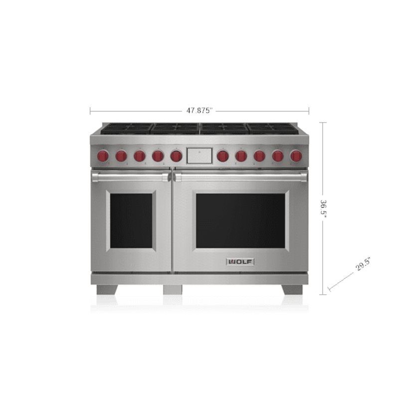 Wolf DF48850SP 48″ Dual Fuel Range – 8 Burners