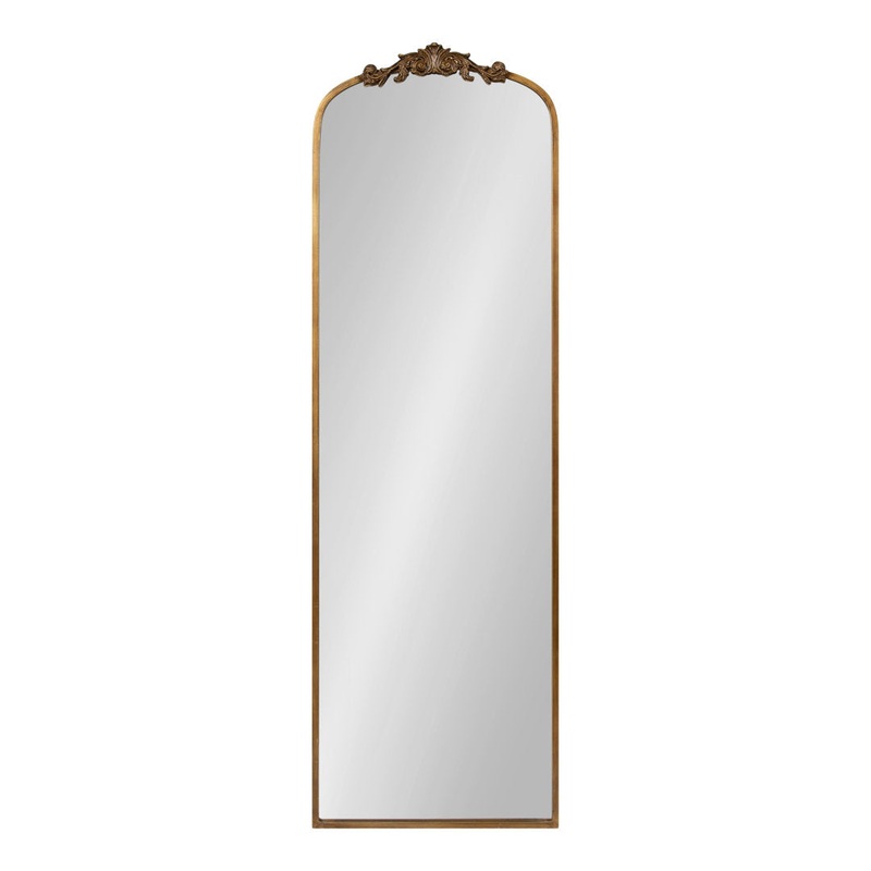 Anglo Arendahl Traditional Accent Mirror Fleur De Lis Living Size: 58″ x 18″ Finish: Gold