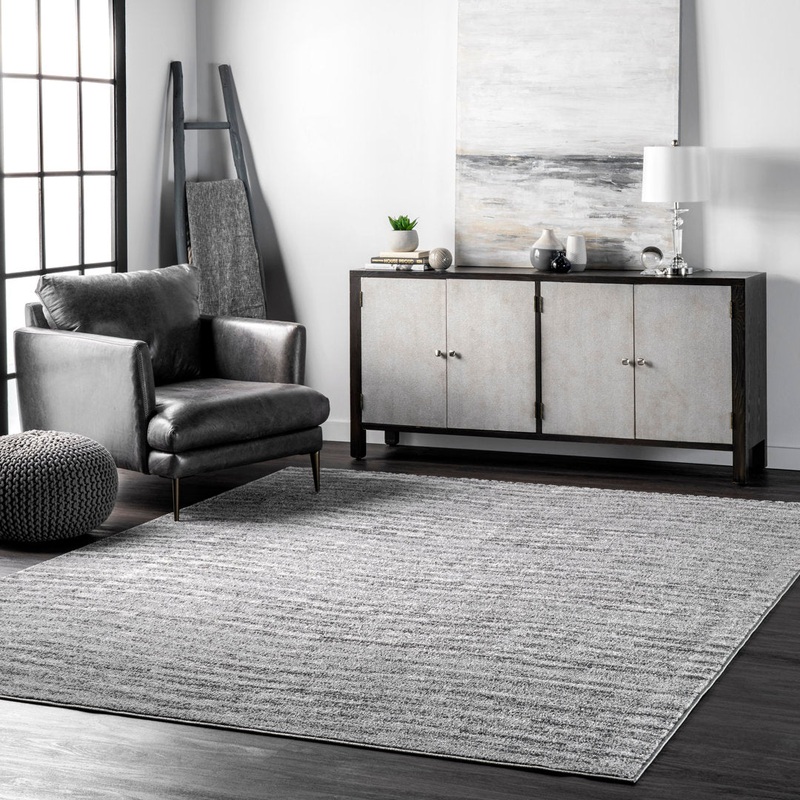 Artimas Abstract Transitional Performance Gray Rug Ebern Designs Rug Size: Square 5′