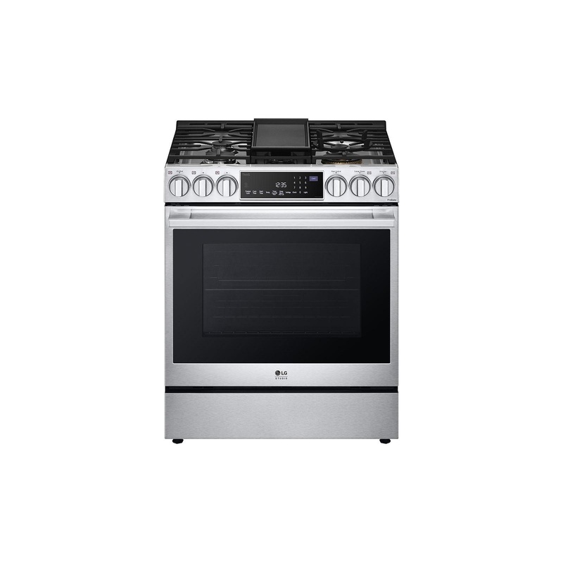 Lg LSGS6338F Lg Studio 6.3 Cu. Ft. Instaview Gas Slide-In Range With Probake Convection And Air Fry
