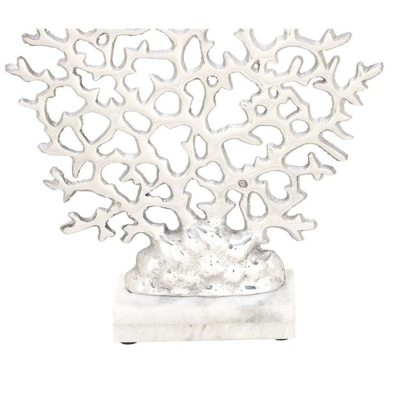 Sizer Aluminum Coral Marble Base Sculpture Highland Dunes