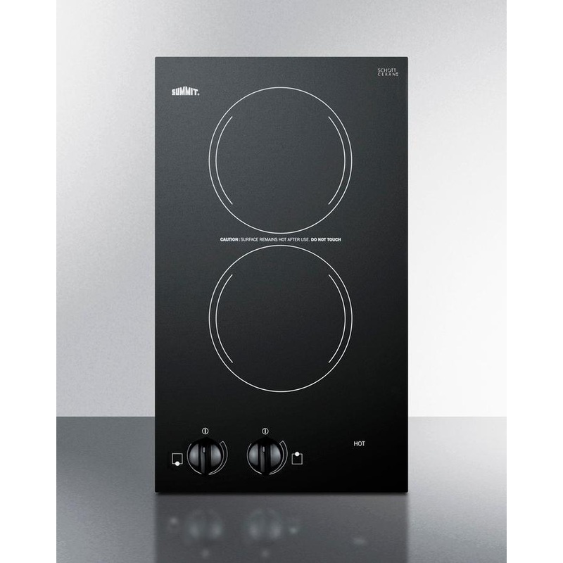 Summit CR2110B 12″ Wide 115V 2-Burner Radiant Cooktop