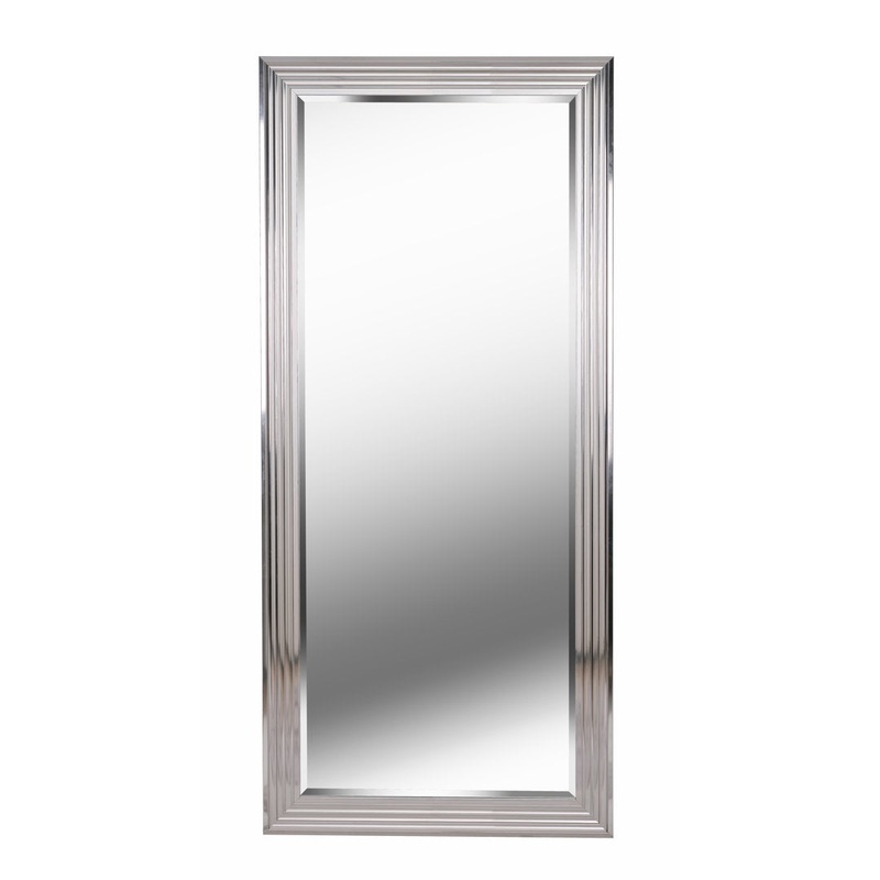 Veasley Leaning Accent Mirror Orren Ellis Finish: Chrome
