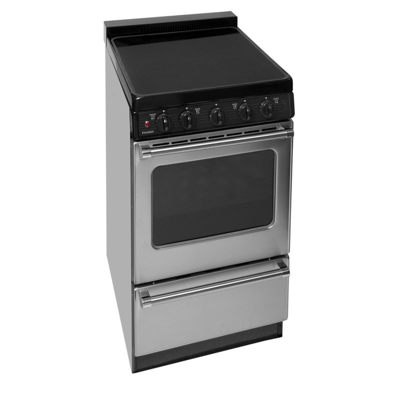 Premier EAS7X0BP 20 in. Freestanding Smooth Top Electric Range in Stainless Steel