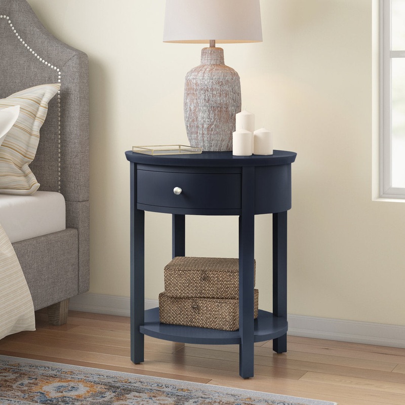 Zaheed End Table with Storage Red Barrel Studio Color: Black