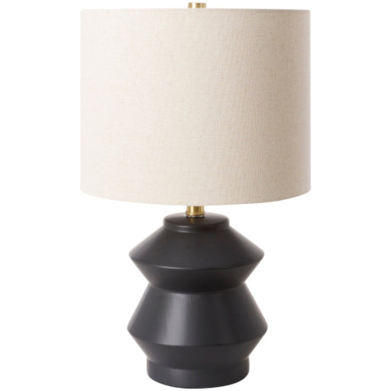 Stylish Accent Illuminator – Ceramic & Linen Table Lamp