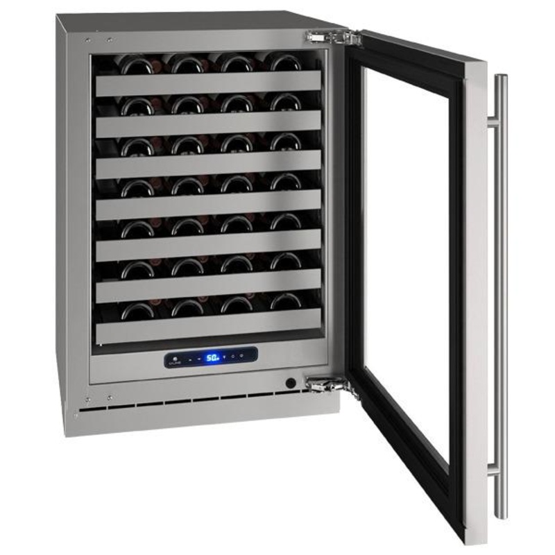 U-Line UHWC524SG41A Hwc524 24″ Wine Refrigerator With Stainless Frame Finish and Right-hand Hinge Door Swing and Lock (115 V/60 Hz)