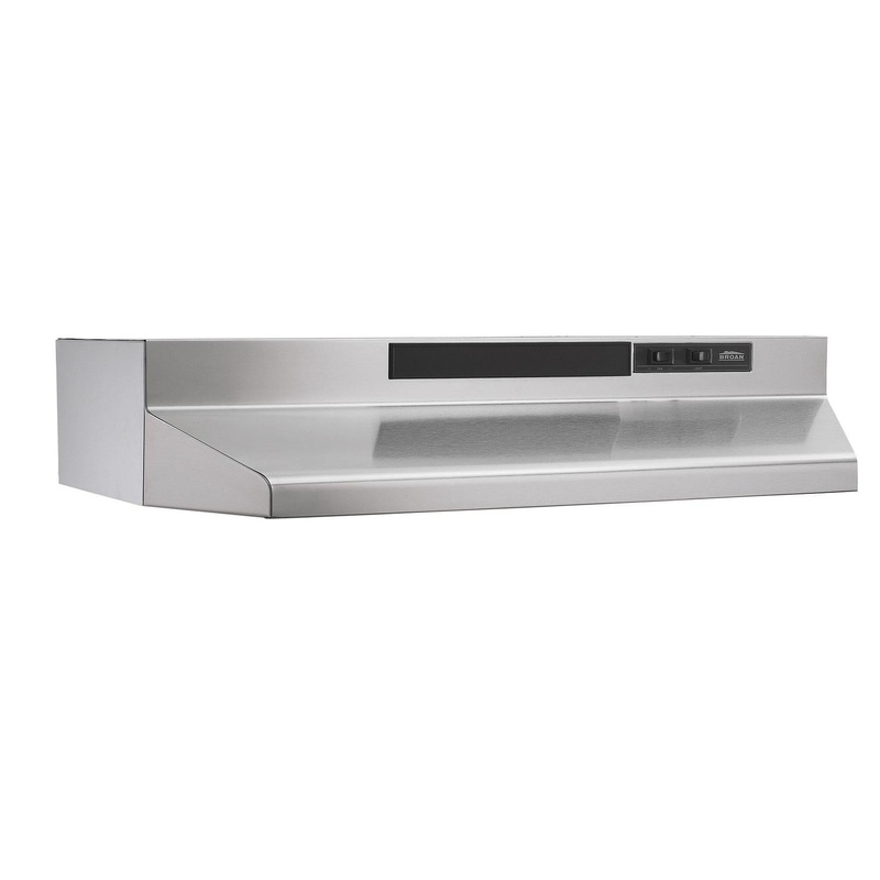 Broan F403604 Broan 36-Inch Convertible Under-Cabinet Range Hood, 230 Max Blower Cfm, Stainless Steel
