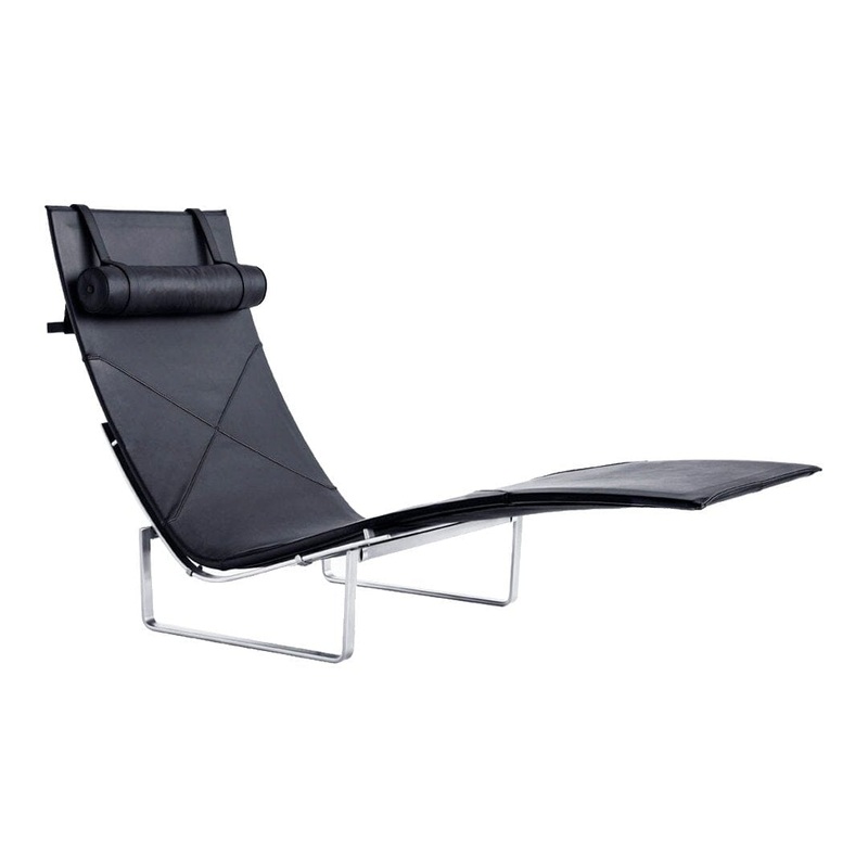 PK24 Leather Chaise Lounge