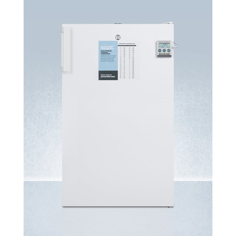 Summit FF511LPLUS2 20″ Wide Counter Height All-Refrigerator, Auto Defrost With An Internal Fan, Thermometer, And Lock