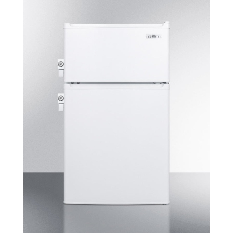 Summit CP351WLLADA Ada Compliant Compact Energy Star Listed Two-Door Refrigerator-Freezer With Two Side Locks, Cycle Defrost And Zero Degree Freezer