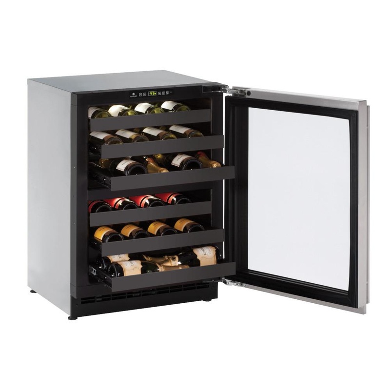 U-Line U2224ZWCS00B 2224zwc 24″ Dual-zone Wine Refrigerator With Stainless Frame Finish and Field Reversible Door Swing (115 V/60 Hz)