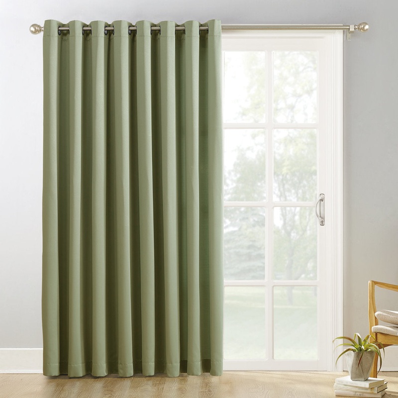 Wayfair Basics Thermal Blackout Grommet Sliding Patio Door Curtain Panel Wayfair Basics Curtain Color: Sage Green