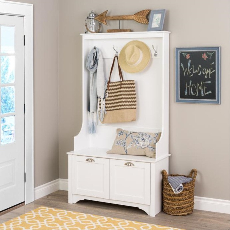 Wesson Hall Tree with Bench Gracie Oaks Color: White
