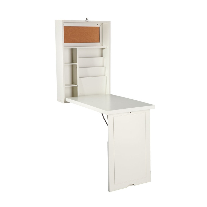 Ahian Floating Desk Latitude Run Color: Antique White