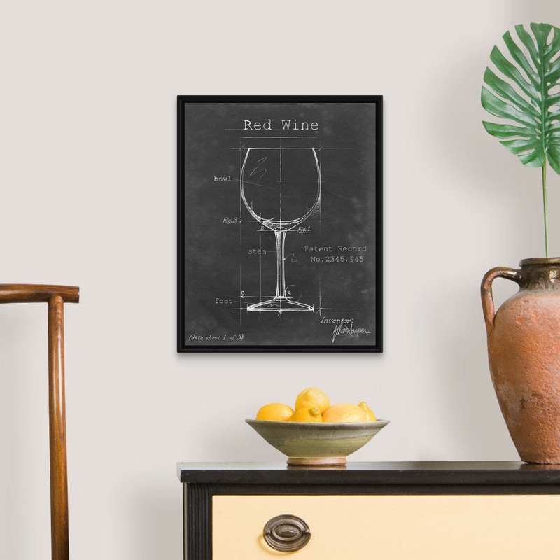 Barware Blueprint III – Graphic Art Print on Canvas 17 Stories Size: 21.7″ H x 17.7″ W x 1.75″ D Format: Black Floater Frame