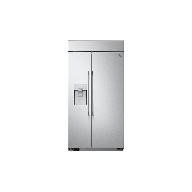 Lg SRSXB2622S Lg Studio 26 Cu. Ft. Smart Side-By-Side Built-In Refrigerator With Ice & Water Dispenser
