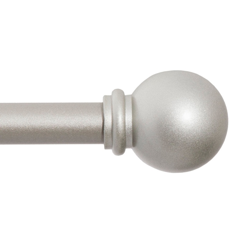Wayfair Basics Ball End Single Curtain Rod, 28-48″ or 48-86″ Adjustable Length, 5/8″ Dia. Steel Wayfair Basics Size: 28″ – 48″  Finish: Brushed Nickel
