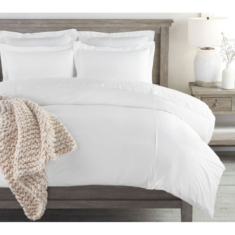 White Essential 300-Thread Count Sateen Duvet Cover – King/Cal. King