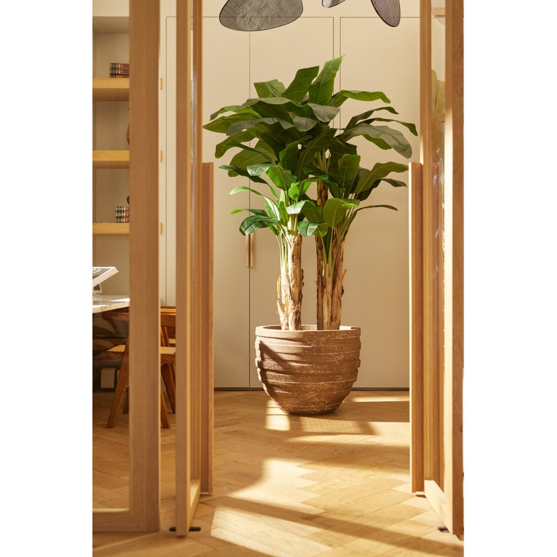 Arbre banane artificiel 89 po avec doublure en pot 89 po Primrue