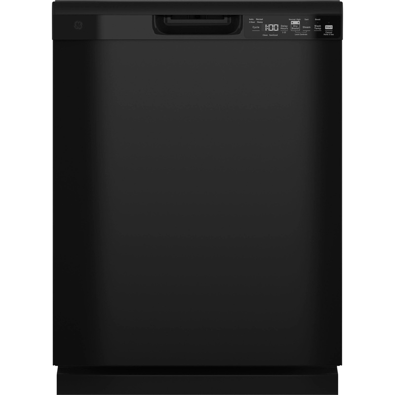 GDF550PGRBB GE ENERGY STAR Front Control with Plastic Interior Dishwasher with Sanitize Cycle & Dry Boost