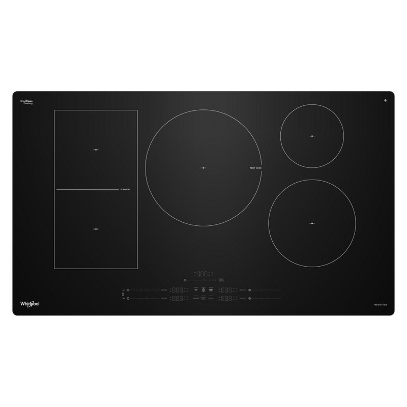 Whirlpool WCIT7536SB 36″ Intelligent Induction Cooktop With Temp Cook Technology And Wipeclean Coating
