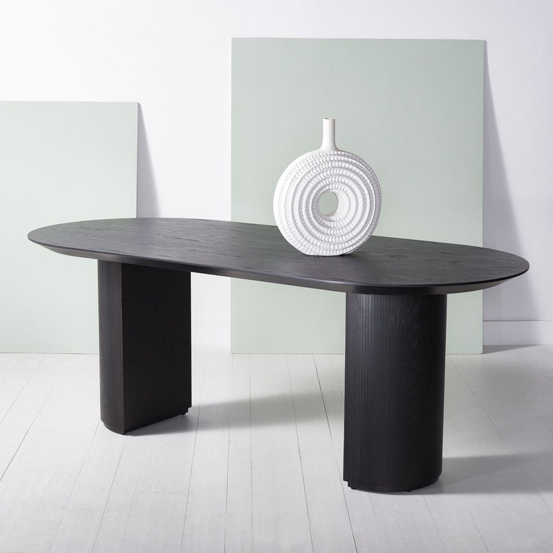 Abberton 78.7” Dining Table Joss & Main Color: Black