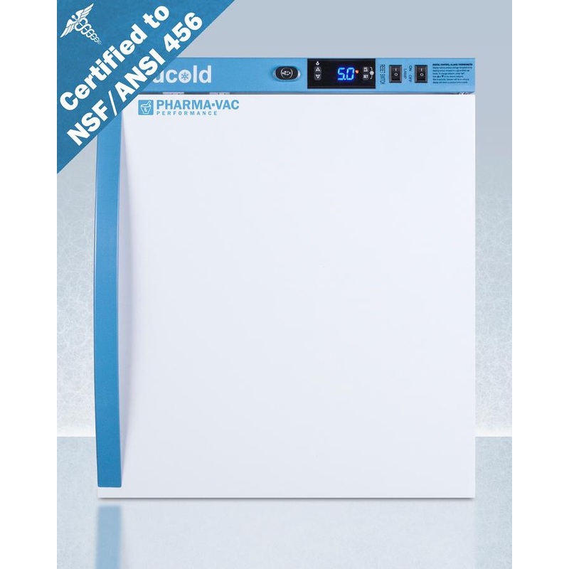 Summit ARS1PV456 1 CU.FT. Compact Vaccine Refrigerator, Certified To Nsf/ansi 456 Vaccine Storage Standard