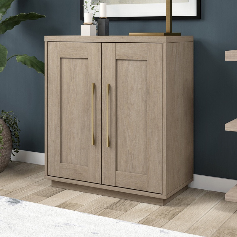 Tillman Accent Cabinet Wade Logan Color: Antiqued Gray Oak