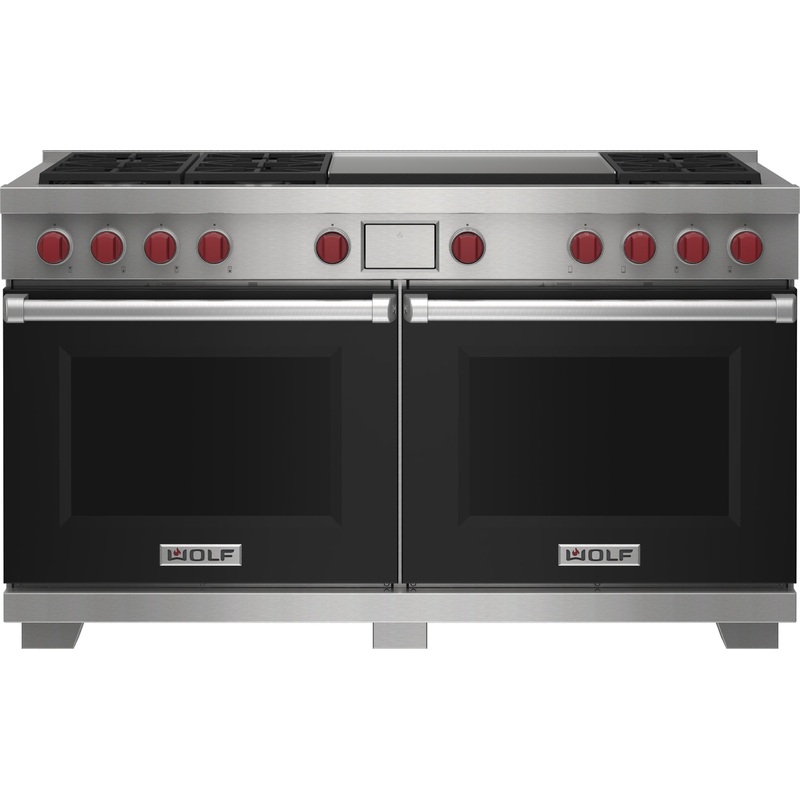 Wolf DF60650DGBKP 60″ Dual Fuel Range – 6 Burners And Infrared Dual Griddle