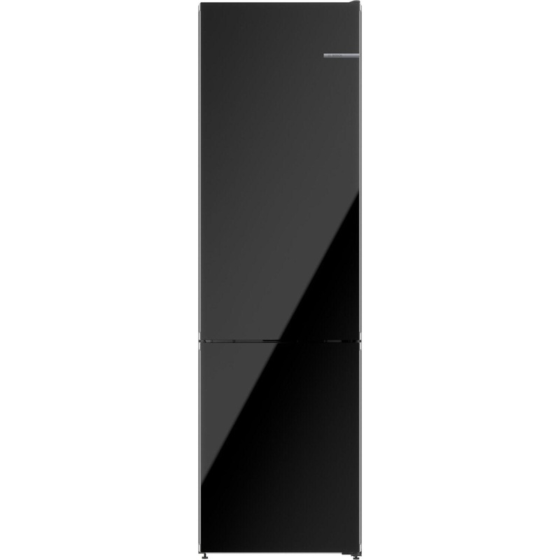 Bosch B24CB80ESB 800 Series, free-standing fridge-freezer with freezer at bottom, glass door, 24”, Black, Total No Frost