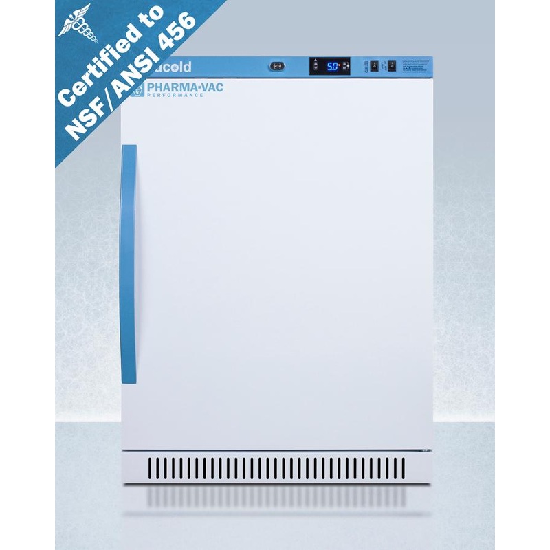 Summit ARS6PV456 6 CU.FT. ADA Height Vaccine Refrigerator, Certified To Nsf/ansi 456 Vaccine Storage Standard