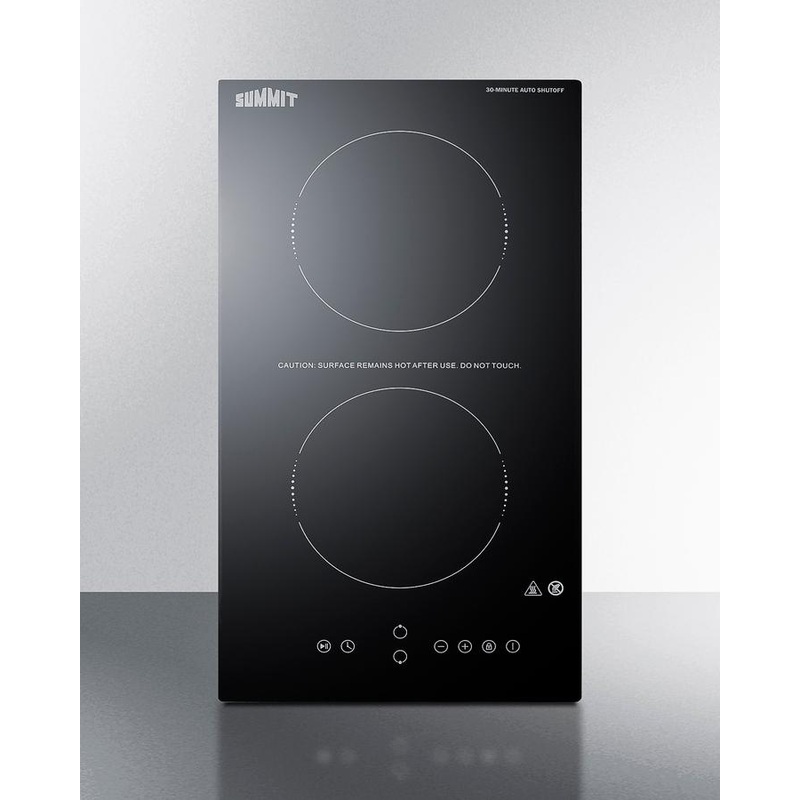 Summit CRH2BT30115 12″ Wide 115V 2-Burner Radiant Cooktop With Safety Shutoff