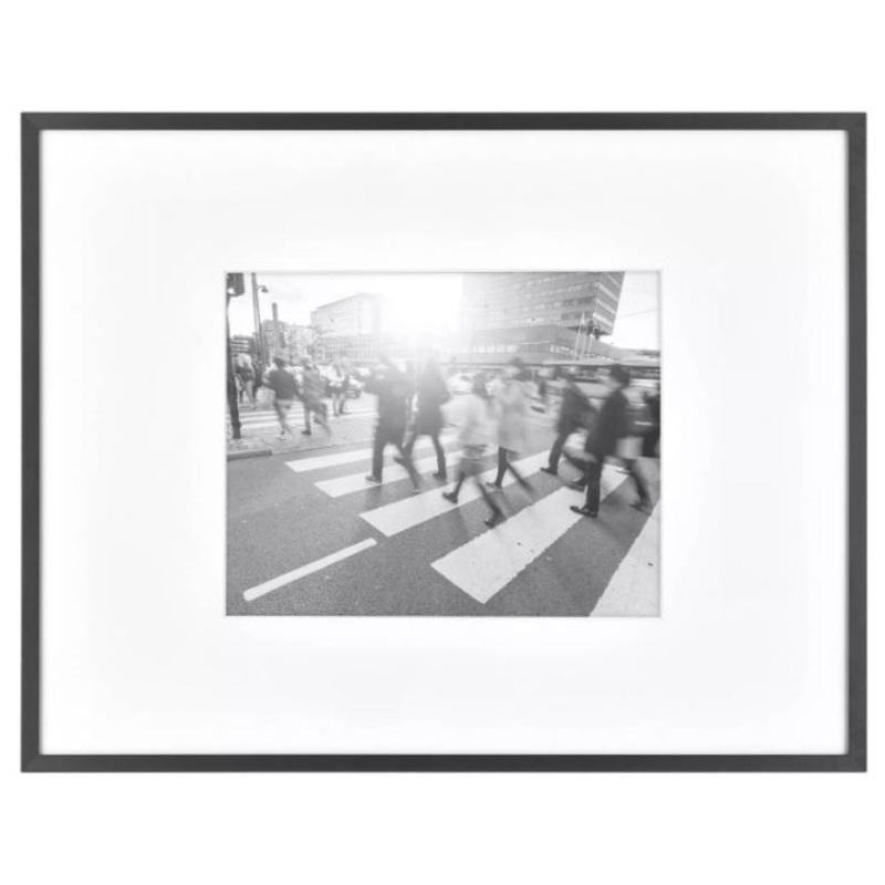 Thin Gallery Matted Photo Frame Black with frame 18”x14”