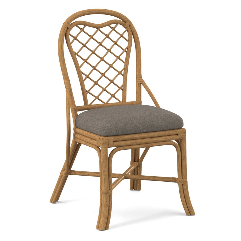 Trellis Back Side Dining Chair Braxton Culler Frame Color: Honey, Upholstery Color: Stone Crypton Performance; 0884-83