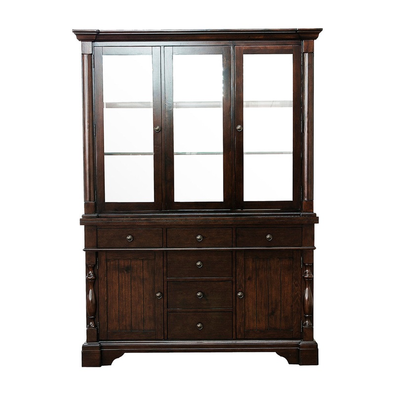 Villeneuve Buffet Lighted China Cabinet Darby Home Co